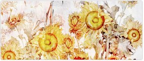 Tablou - Floarea-soarelui,pictură (120x50 cm)