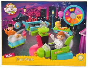 Set de constructie Kid's Brick PARC DE DISTRATII, 130 buc