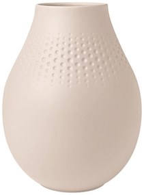 Vază înaltă Perle Manufacture Collier bej, înălțime. 15,9 cm - Villeroy & Boch