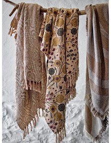 Pătură maro din bumbac reciclat 130x160 cm Eydis – Bloomingville