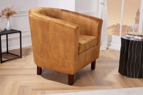 Fotoliu elegant si confortabil Hemingway, Catifea, Galben Mustar A-43892 VC