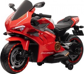 Motocicleta Electrica cu Acumulator Pentru Copii NOVOKIDS™ Super Rider GP , 12V ,3-7 ani ,Max 30 kg , Cu Sunete si Lumini LED ,USB si Bluetooth ,Roti
