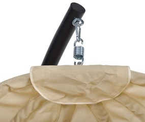 Outsunny Fotoliu suspendat, Scaun leagăn în formă de ou cu pernă moale, potrivit pentru interior și exterior, 125L x 95L x 170Î cm, Khaki | Aosom Romania