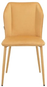 Scaune de dining galbene 2 buc. din catifea Wilma – Støraa