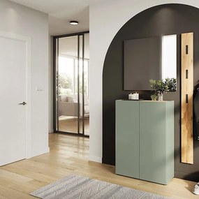 Set pentru hol verde deschis cu aspect de lemn de stejar 104x200x33 cm Alviano – Germania