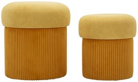Mauro Ferretti Puff cu Depozitare Set 2 Buc cm Ø 42x44-35x36 | Aosom Romania