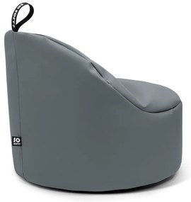 Fotoliu bean bag roșu cu tapițerie din imitație de piele Round L – So Soft?