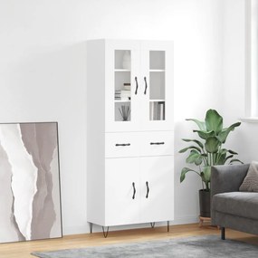 3198561 vidaXL Dulap înalt, alb, 69,5x34x180 cm, lemn compozit