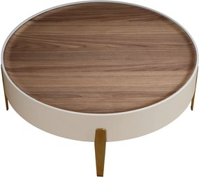 Masuta de cafea design LUX Walnut-Bej