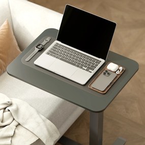 HOMCOM Birou reglabil pe înălțime incl. 4 roți C-Formă 65 cm x 48 cm x 70-110 cm Negru | Aosom Romania