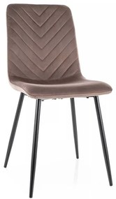 Scaun de bucătărie Freville Velvet, maro