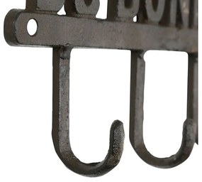 Cuier de perete decorativ, din fonta, L33.5 cm, Minrai