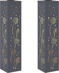 vidaXL Lumină LED Solară pentru Alei 2 pcs Antracit