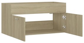 Dulap de chiuveta, stejar Sonoma, 90x38,5x46 cm, PAL Stejar sonoma, Dulap pentru chiuveta, 1