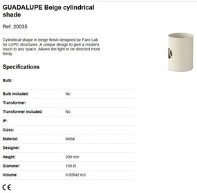 Aplica perete cu reader LED design modern GUADALUPE bej