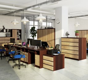 Masă PC Aziza (wenge + Stejar sonoma). 1069613