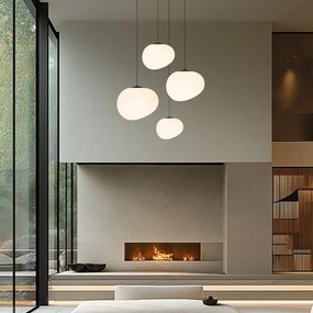 Lustră alb-negru ø 25 cm Stones – Candellux Lighting