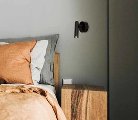 Aplica moderna cu spot LED directionabil Hotel negru