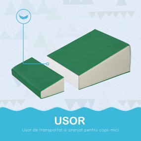 HOMCOM Joc de Constructie pentru Copii 1-3 Ani din Piele PU și Umplutură EPE, 40.6x40.6x20.3 cm, Multicolor | Aosom Romania