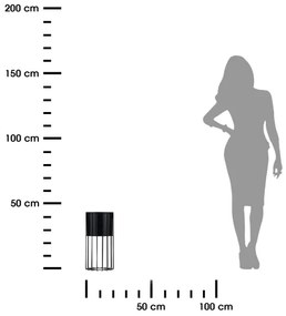 Ghiveci metalic de flori LOFT 42x20 cm negru