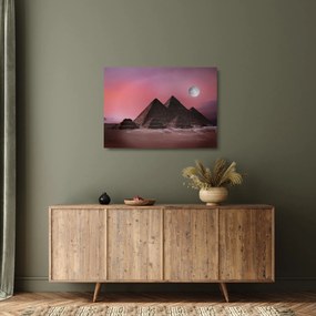 Tablou pe sticlă - Piramidă, Giza, Egipt (70x50 cm)