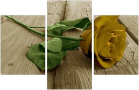 Tablou - Vintage trandafiri galbeni (90x60 cm)