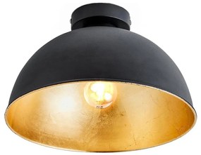 Plafonieră B.K. Licht 1322 1xE27/60W/230V negru/auriu