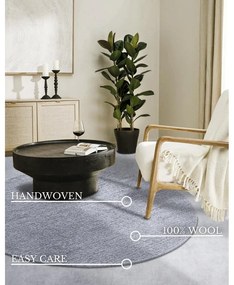 Covor gri țesut manual rotund din lână ø 160 cm Francois – Villeroy&amp;Boch