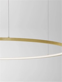 Lustra LED suspendata design modern circular TARQUIN D-100cm aurie