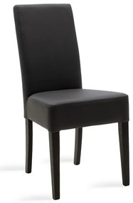 Scaun Bucatarie/Dining Digit Piele Ecologica Gri Inchis Picioare Wenge