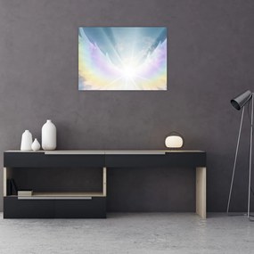 Tablou pe sticlă - Aura angelică (70x50 cm)