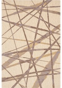 Covor bej din lână 133x180 cm Sticks – Agnella