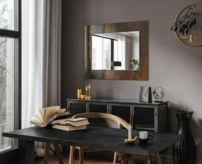 Oglindă  cu ramă imprimată Metal ruginit la modă
