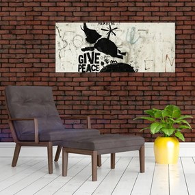 Tablou - Elefant deasupra solului (120x50 cm)