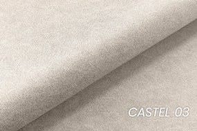 Pat continental Solani 160x200 cu spațiu de depozitare - catifea bej deschis Castel 03