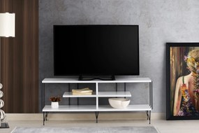 Comoda TV Eze, Crem - Alb - Maro - Gri, 120 x 45 x 30 cm