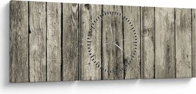 Tablou - Lemn (cu ceas) (90x30 cm)