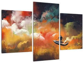 Tablou - Om navigând prin spațiu (90x60 cm)