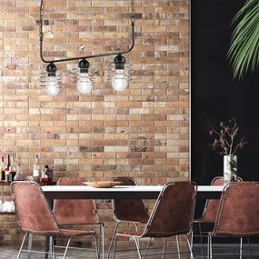 Lustră pe lanț MORGAN 3xE27/60W/230V neagră/crom