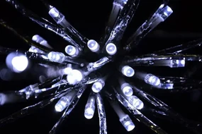 Crăciun iluminat cu LED-uri - ploaie de meteoriți, stud. Alb