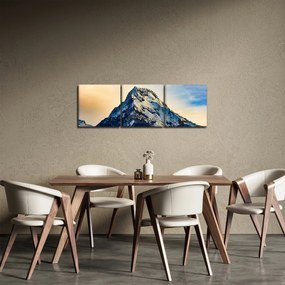 Tablou cu munții înzăpeziți, Nepal (cu ceas) (90x30 cm)