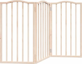 vidaXL Poartă pentru câini pliabilă, 3 panouri, 150 cm, lemn de plop