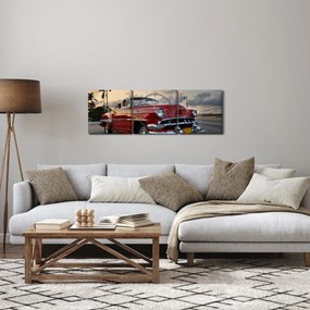 Tablou cu mașina (cu ceas) (90x30 cm)