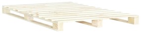 Cadru de pat din paleti, 180 x 200 cm, lemn masiv de pin culoarea lemnului, 180 x 200 cm