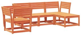 3216917 vidaXL Set mobilier pentru grădină 4 piese,maro ceruit, lemn masiv pin