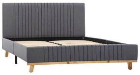 286628 vidaXL Cadru de pat, gri deschis, 140 x 200 cm, material textil
