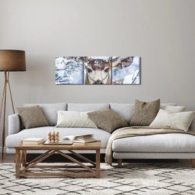 Tablou - Cerbul catâr (cu ceas) (90x30 cm)