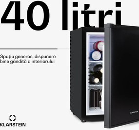 Klarstein Happy Hour 40, mini bar, 40L, 5-15°C, silențios, 23dB, LED-lumină, alb