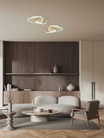 Plafoniera LED dimabila design slim Alysia alba