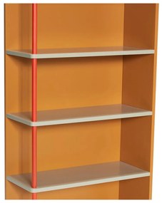 Bibliotecă de perete portocalie din lemn masiv de frasin 60x109 cm Apollo – Hübsch